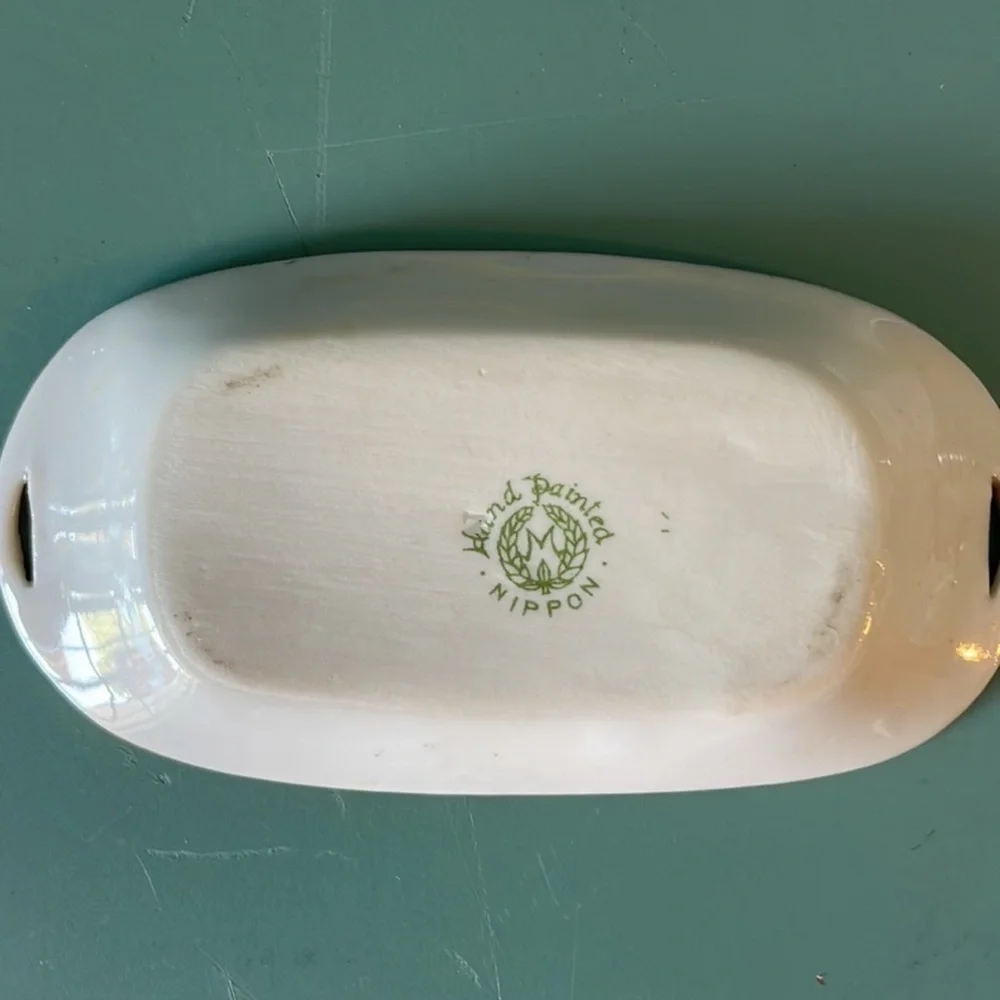 6 VINTAGE NIPPON HANDPAINTED CHINA DISHES - Picture 4 of 4